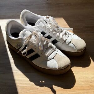 Adidas Classic White and Black Sneakers